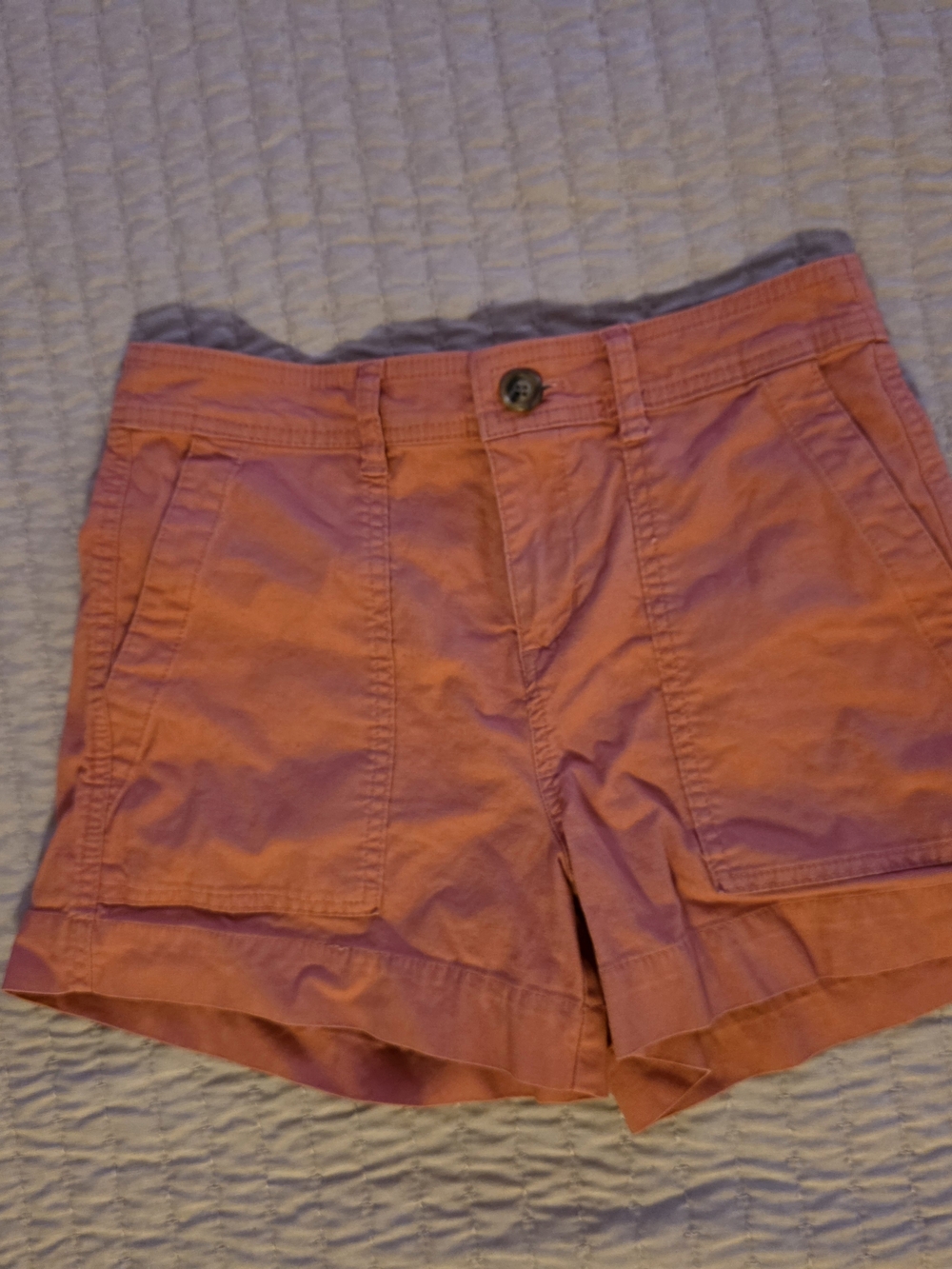 a new day Coral-Pink Cotton Utility Shorts